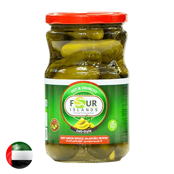 Four Islands Green Whole Jalapeno Pepper Pickle 720Gm