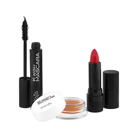 Karaja K Wish Set (Mascara, Scrub, Lipstick)