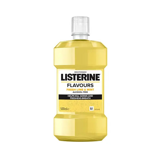 Listerine Mouth Wash Fresh lime & Mint Alcohol Free Uk 500ml