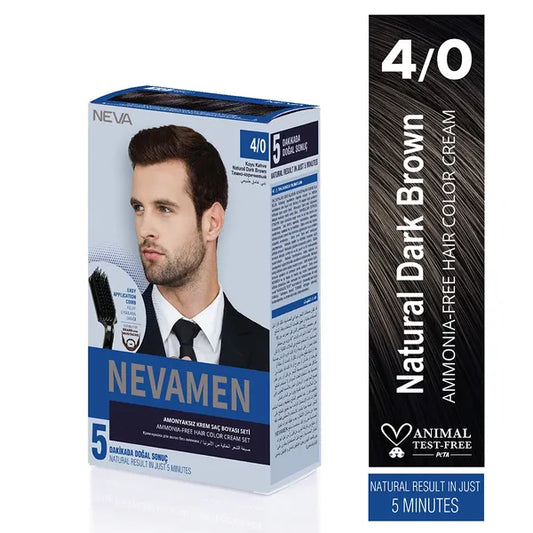 Neva Men Hair CoIor 4/0 - Dark Brown 40 ml