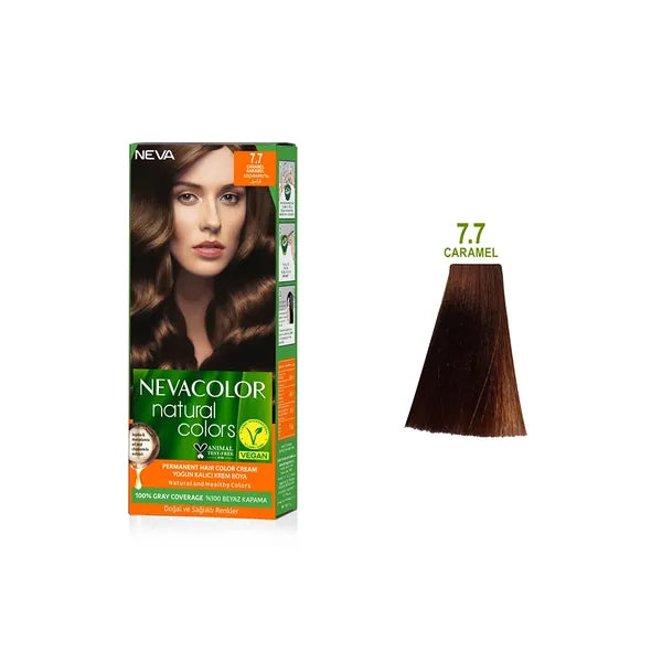 Nevacolor Natural Hair Color Cream Set 7.7 - Caramel 50 ml