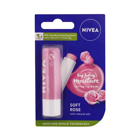 Nivea Lip Balm Origional Care Rose Long Lasting 45768