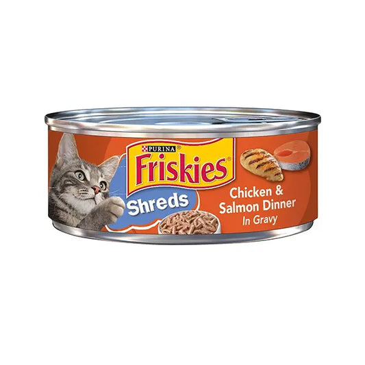 Purina Friskies Cat Food Chicken Salmon Dinner In Gray 156g