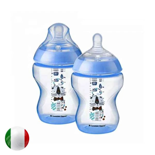 Green Valley Tommee Tippee Blue 2PK Closer To Nature Tinted Bottle 39706 Greenvalley