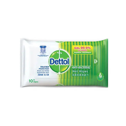 Dettol Anti Bakteri Wet Wipes 10pcs 53g