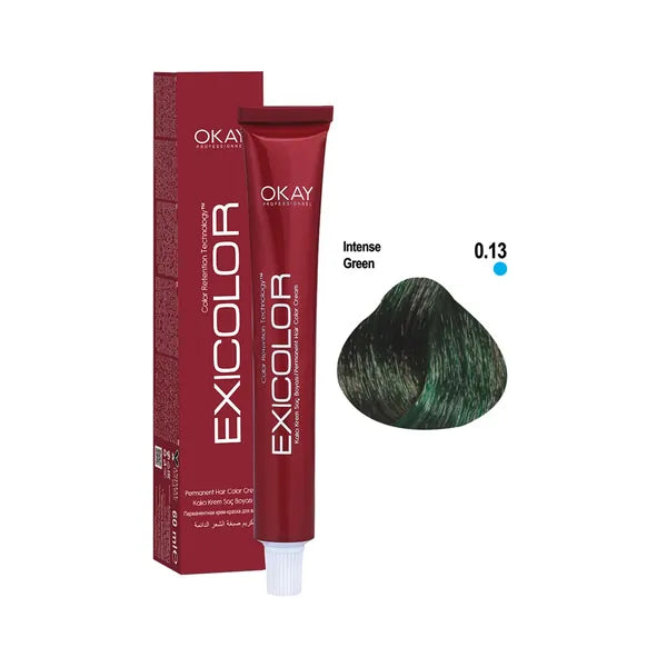 Exicolor Hair Color Cream 0.13 - Intense Green 60ml