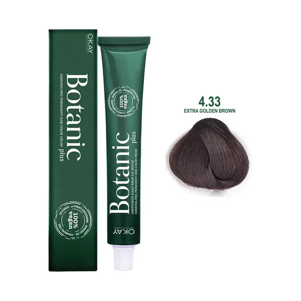 Botanic Hair Color Cream 4.33 - Extra Golden Brown 60ml