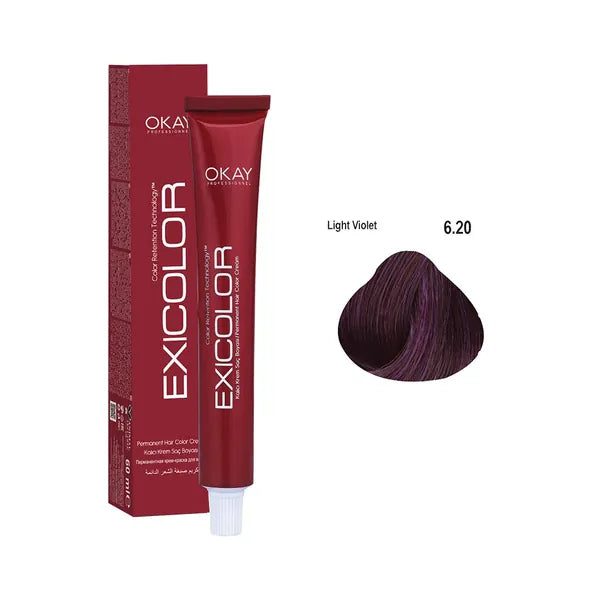 Exicolor Hair Color Cream 6.20 - Light Violet 60ml