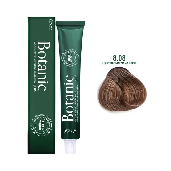 Botanic Hair Color Cream 8.08-Light Blonde Sand Beige 60ml