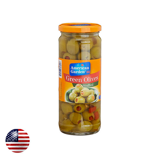 American Garden Green Olives Stuffed 450g