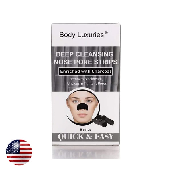 Body Luxury Nose Strips BL-204 6's  Charcoal