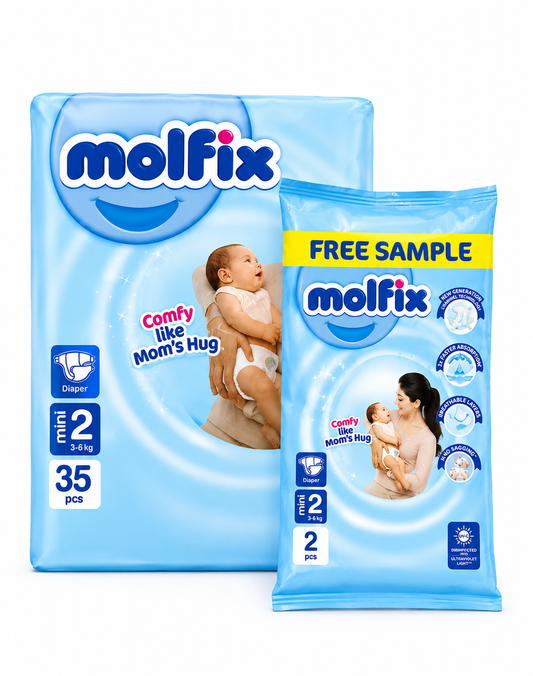 Molfix Baby Diaper Mini Size 2 (3-6kg) 35 Pcs