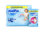 Molfix Baby Diaper Mega Saving Extra Large Size 6 (15kg+) – 54 Pcs