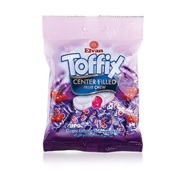 Elvan Toffix Cherry Center Filled Fruit Chew 90G