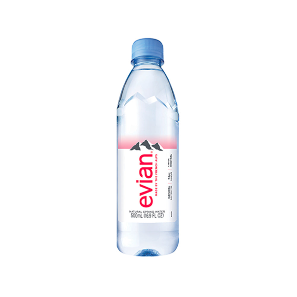 Evian Natural Mineral Water 0.5 Ltr