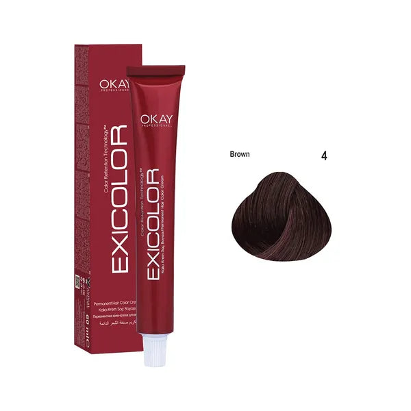 Exicolor Hair Color Cream 4 - Brown 60ml