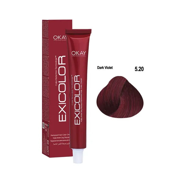Exicolor Hair Color Cream 5.20 - Dark Violet 60ml