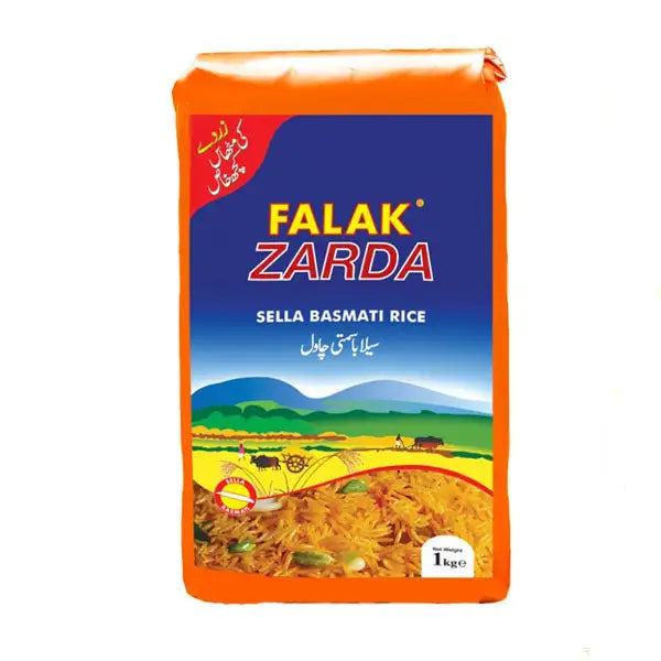 Falak Zarda Sella Basmati Rice 1Kg – Greenvalley Rwp