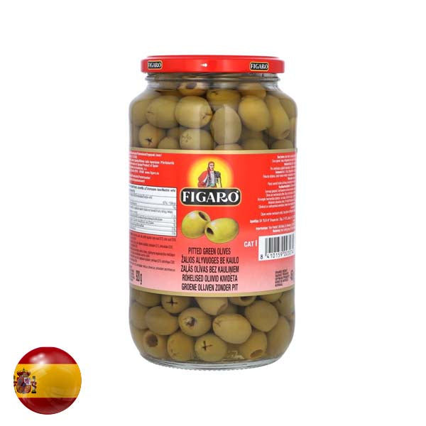 Figaro Green Pitted Olives 920Gm