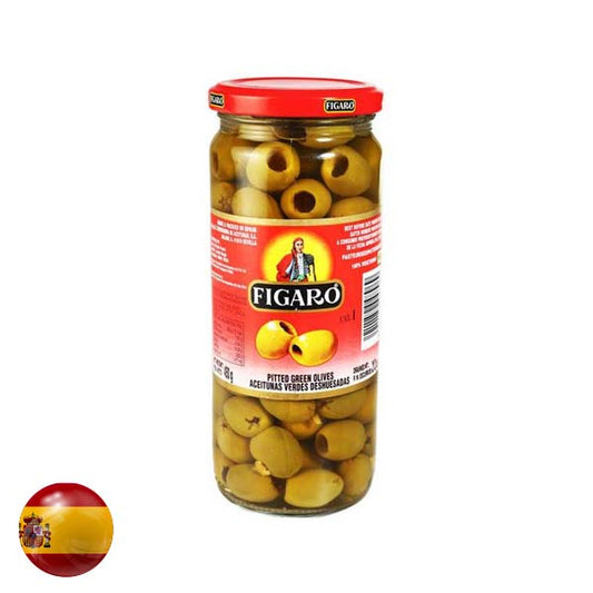 Figaro Olives Green Pitted 240Gm