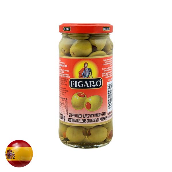 Figaro Stuffed Green Olives 240Gm