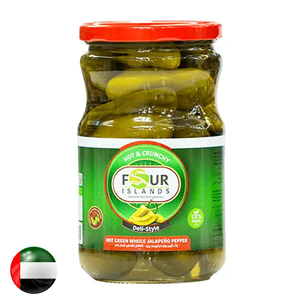 Four Islands Hot Green Whole Jalapeno Pepper 680 Gm