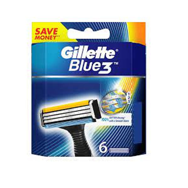 Gillette Blue 3 Cart 6 Blades