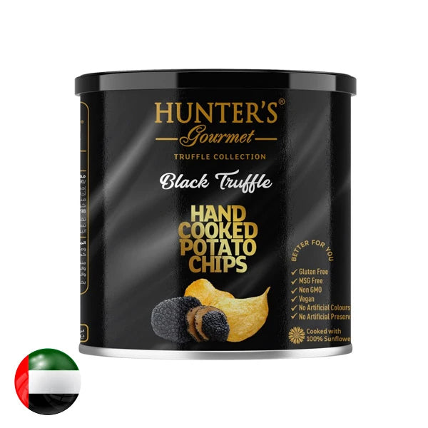 Hunter's Black Truffle Hand Cooked Potato Chips Sea Salt 40g