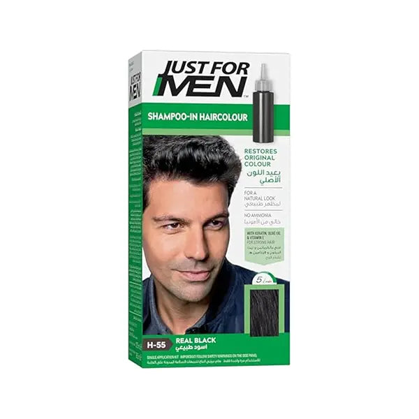 Square Black Rwp Just For Men Hair Color Natural Real Black 60Ml – Greenvalley Rwp