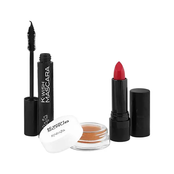 Karaja K Wish Set (Mascara, Scrub, Lipstick)