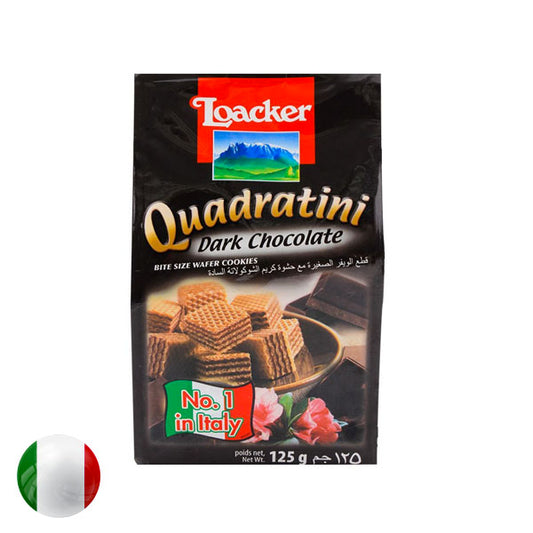 Loacker Quadratini Dark Chocolate 125Gm