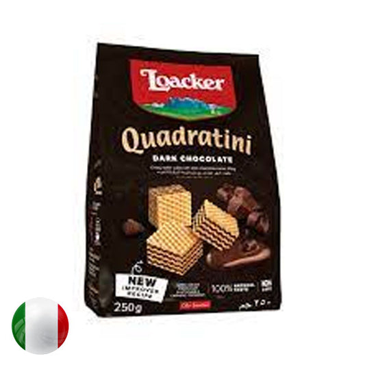 Loacker Quadratini Dark Chocolate 250Gm