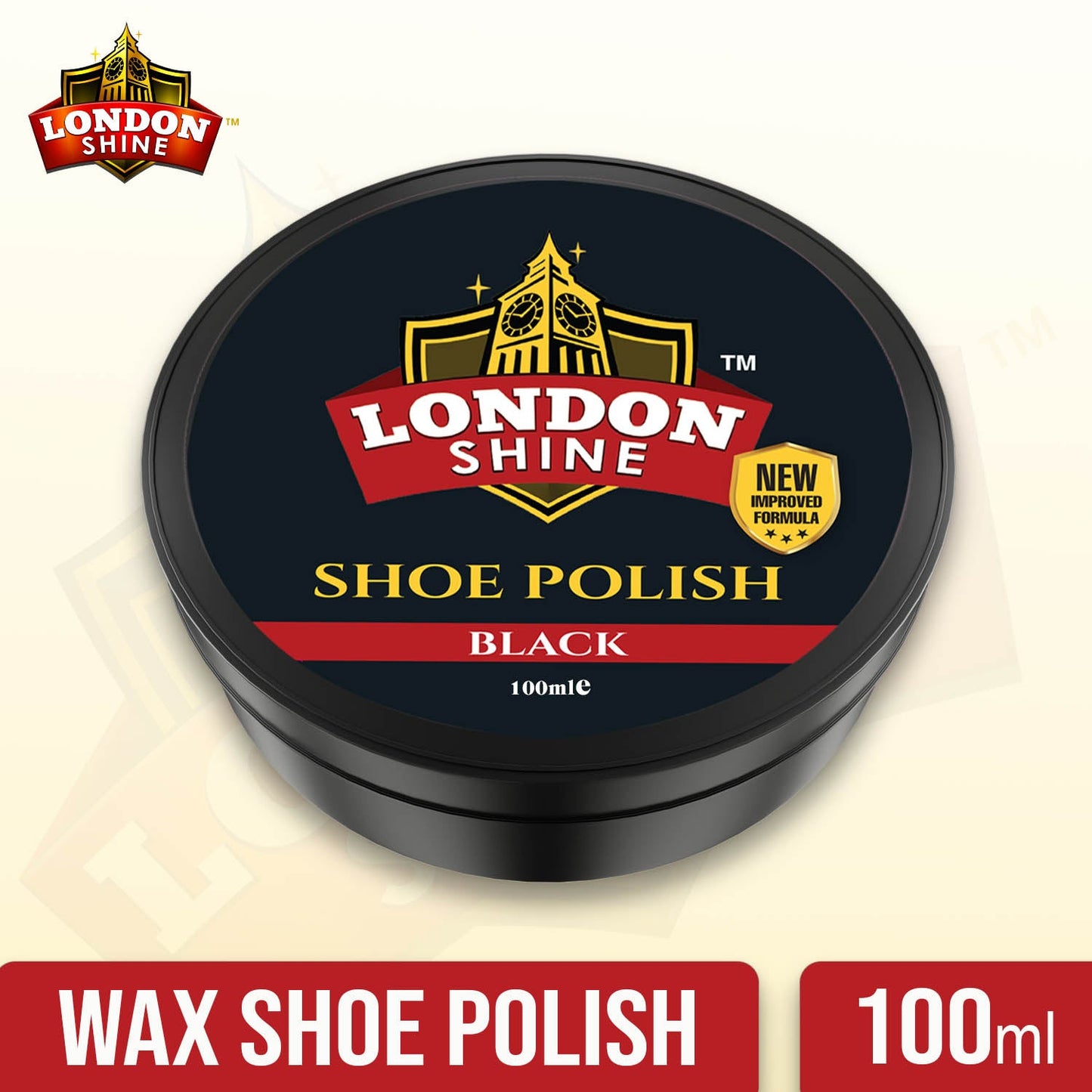 London Shine Shoe Polish Black 100 Ml