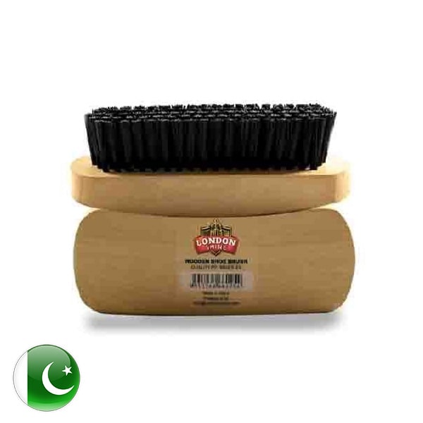 London Shine Wooden Shoe Brush Double