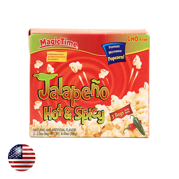 Magic Time Jalapeno Hot & Spicy Pop Corn 240 Gm