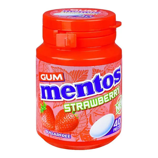 Mentos Bubble Gum Strawberry Flavor 40Pcs