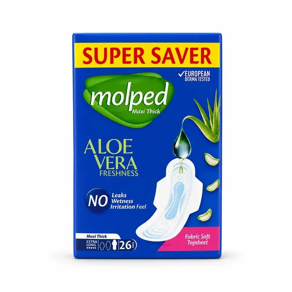 Molped Aloe Vera Maxi Thick Long 9Pcs