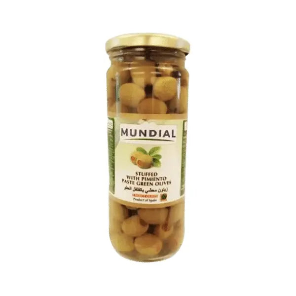 Mundial Stuffed With Pimiento Paste Green Olives 900g