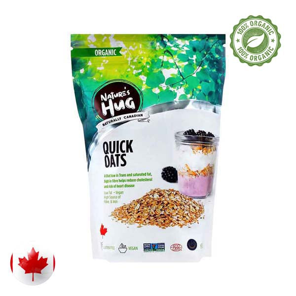 Natures Hug Organic Quick Oats 600gm