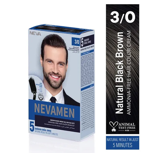 Neva Men Hair CoIor 3/0 - Black Brown 40 ml