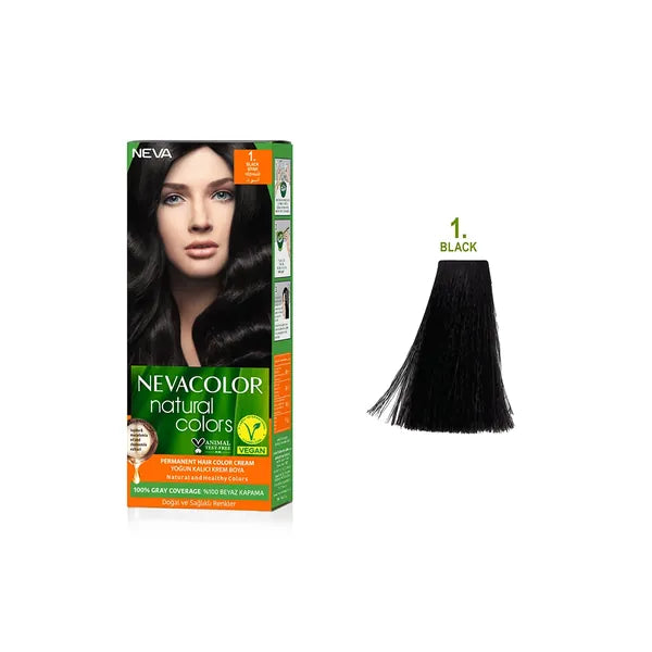 Nevacolor Natural  Hair Color Cream Set 1 - Black