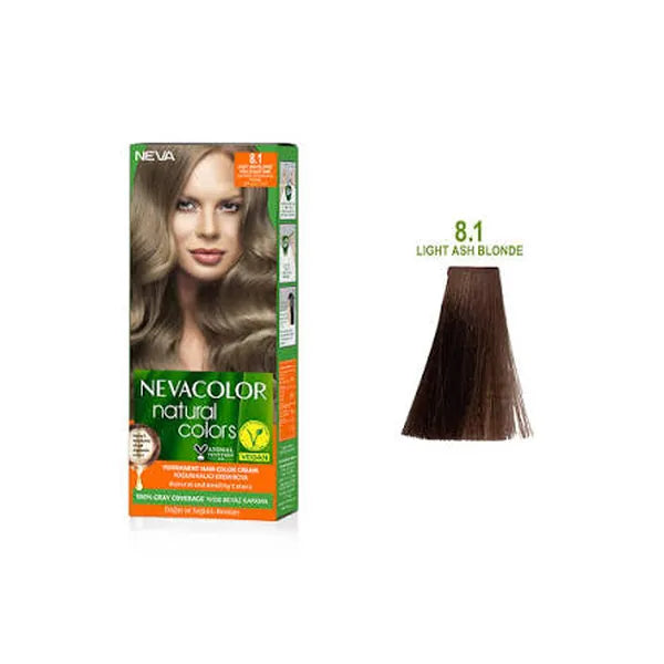 Nevacolor Natural  Hair Color Cream Set 8.1 - Light Ash Blonde 50 ml