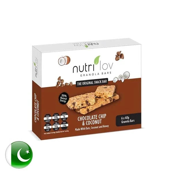 Nutrilov Chocolate Chip & Coconut Granola 6-Bar 240g