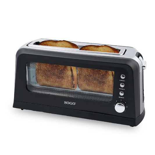 Sogo Toaster Long Slot With Window 900W SS-5445