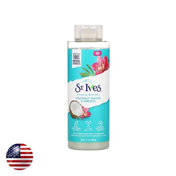 St lves Body Wash Coconut Water & Orchid Hydrating 473ml