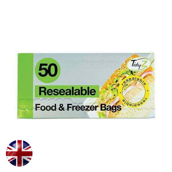 TidyZ Resealable Food Bags 50s