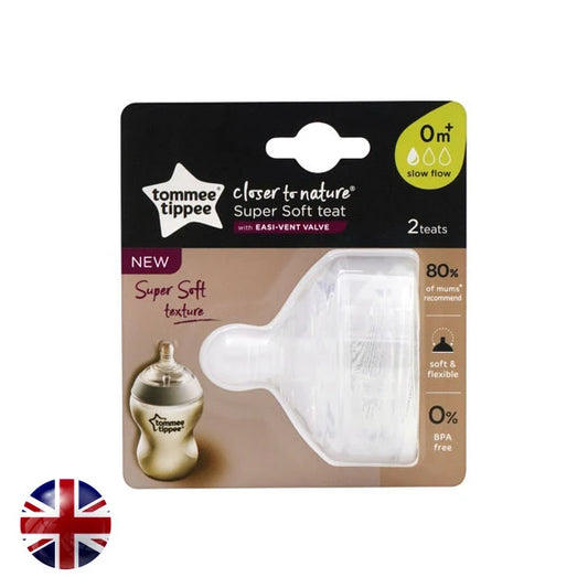 Tommee Tippee Super Soft Teat 2PK Slow Flow 422120 38