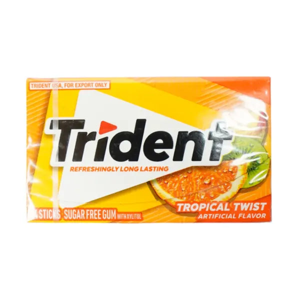 Trident Tropical Twist Bubble Gum 14 Sticks