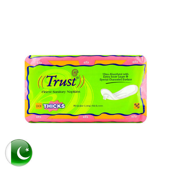 Trust Finest Sanitary Napkins 10 Thicks Regular Long Stick-O