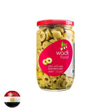 Wadi Food Sliced Green Olives 650gm